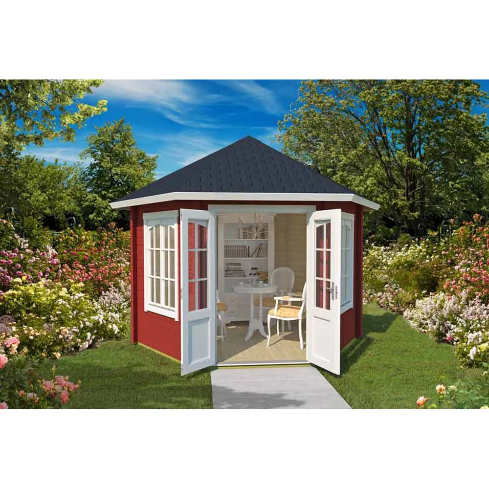 Lasita Maja Ltd Rivera 44-Log Cabin, Garden Room, Home Office - L420xW363.7xH318.1 cm in Natural 5