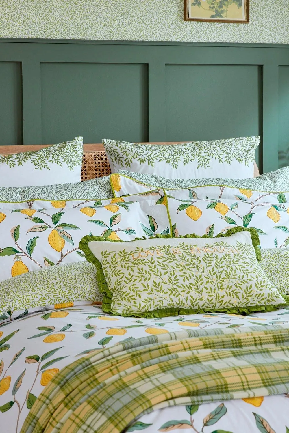 Morris & Co 'Lemon Tree - Willow Bough' Cushion 50X30cm in Green 3