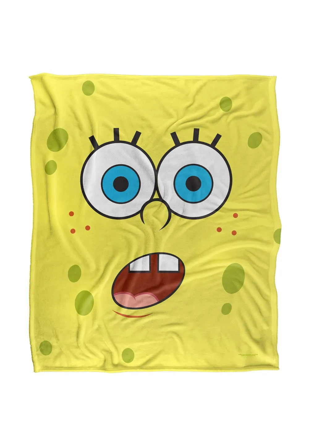 Spongebob Surprise Face Silky Touch Super Soft Throw Blanket 152 X 127 cm in White
