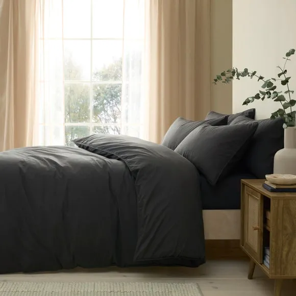 Soft Washed Cotton Duvet Cover & Pillowcase Set 4