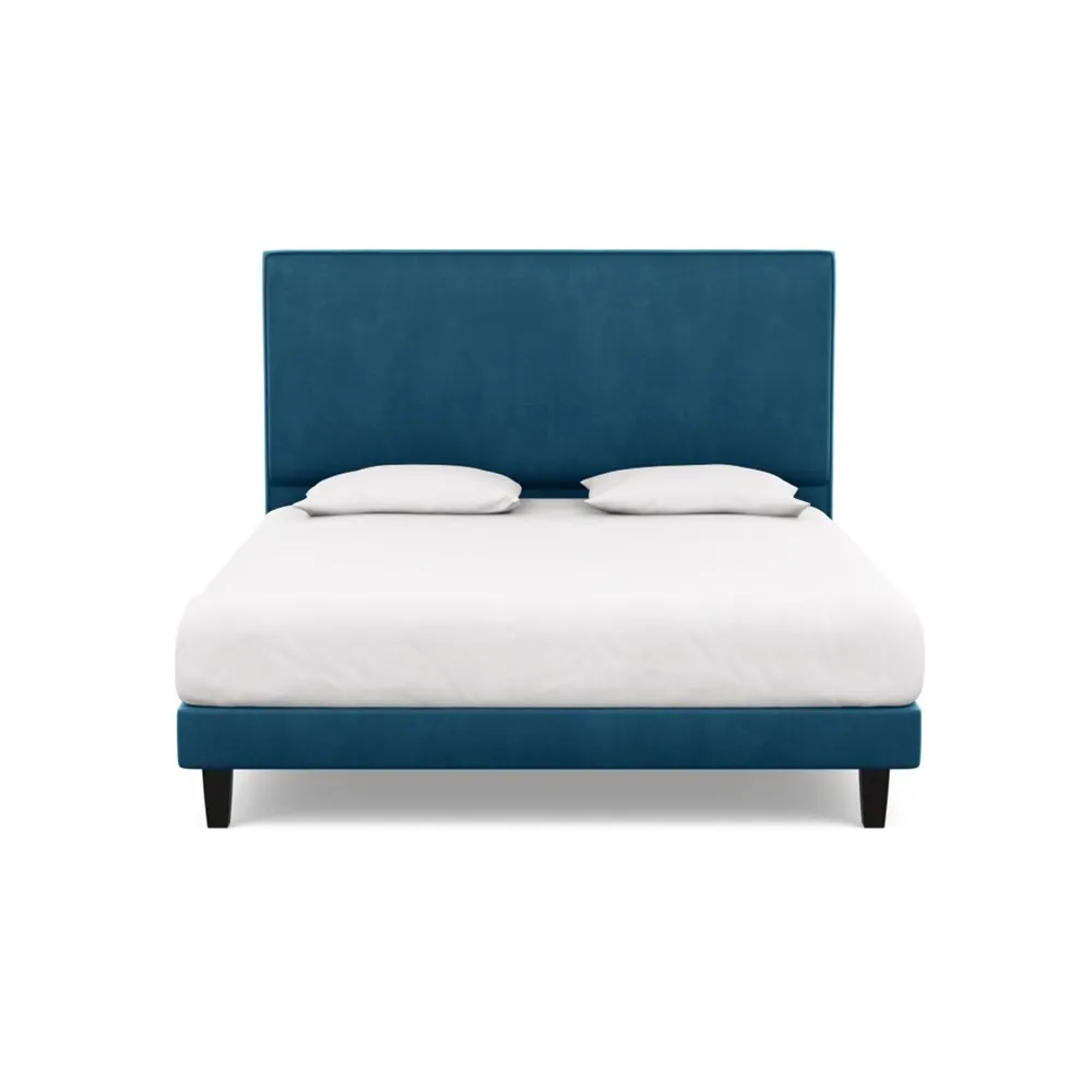 Heal's Heal's Shallow Divan Super King Varese Velvet Delft Dark Solid Wood