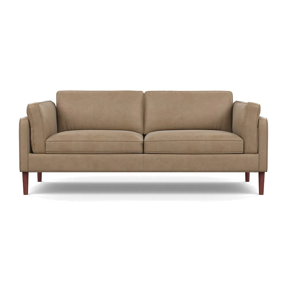 Heal's Sonno 3 Seater Heritage Leather Camel 2015 Walnut Feet 1