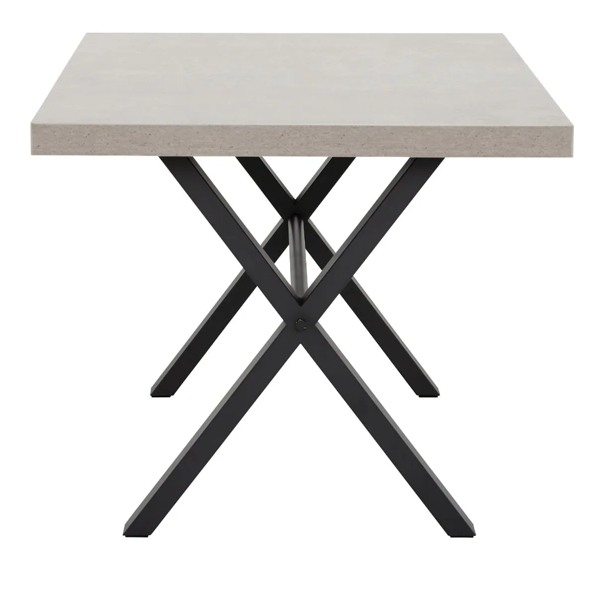 Kalmer Fixed Industrial Dining Table 160Cm, Grey Concrete Effect | Barker & Stonehouse 6