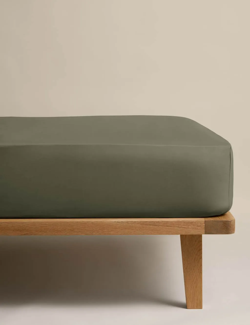 M&S Egyptian Cotton 230 Thread Count StayPut Fitted Sheet Khaki