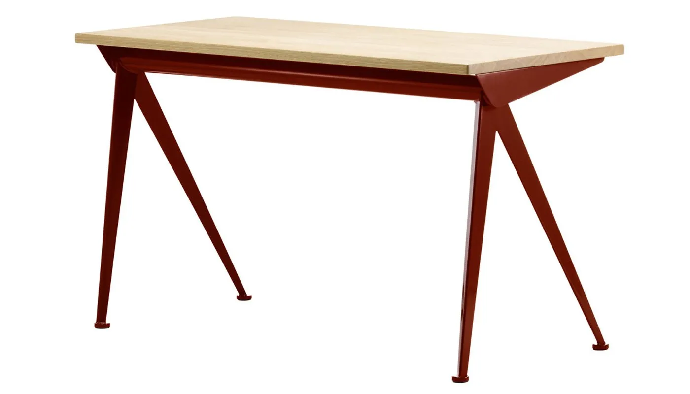 Vitra Compas Direction Desk, Red Base