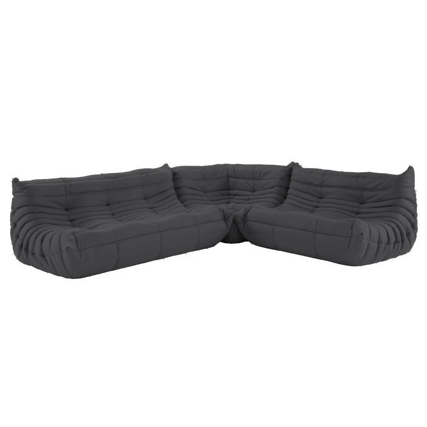 Ligne Roset Togo Modular Corner Alcantara Anthracite 2