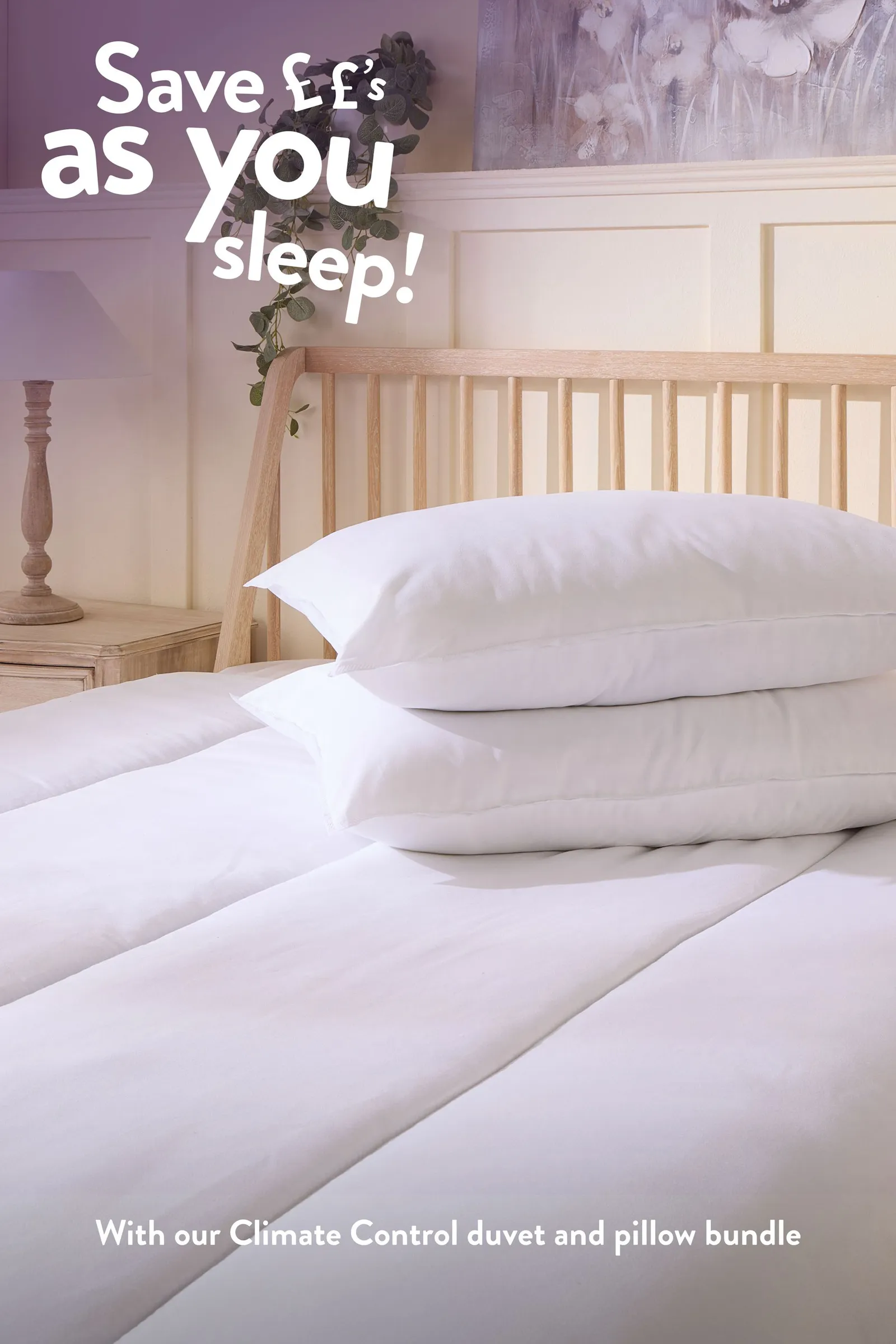 Slumberdown Climate Control 10.5 Tog All Year Round Duvet in White 5