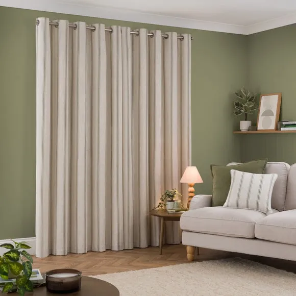 Folkstone Stripe Eyelet Curtains 4