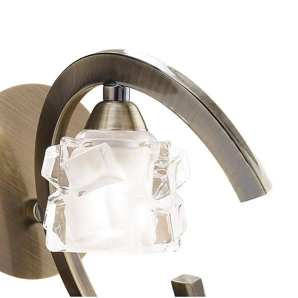 Netlighting Ice Wall Lamp 1 Light G9 Antique Brass in Bronze 3