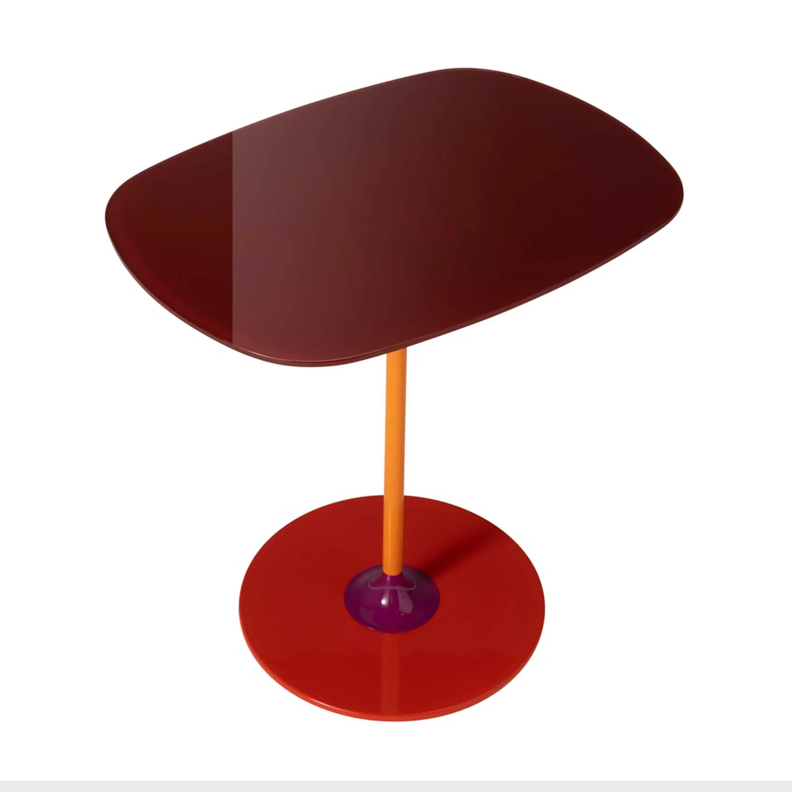 Kartell Thierry Side Table 33X50X50 Burgundy, Red Glass | Barker & Stonehouse 4