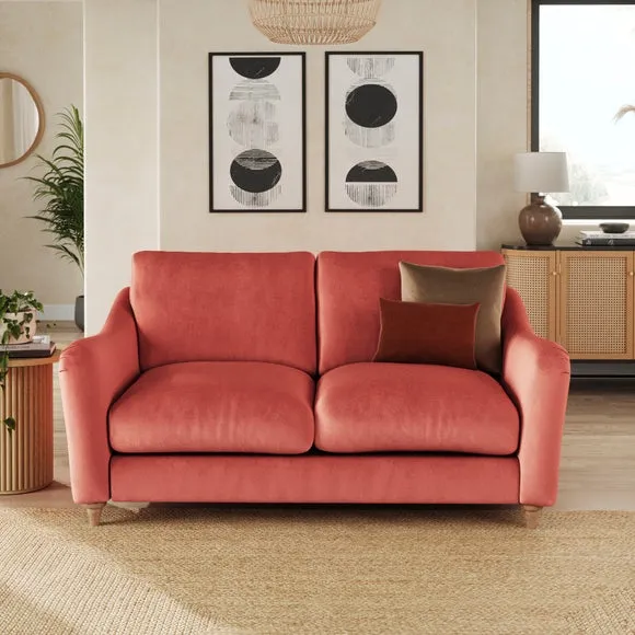 Hattie Matte Plush Velvet 2 Seater Sofa 1