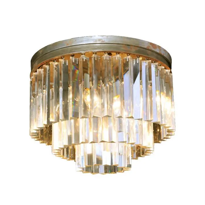 Timothy Oulton Odeon Small 3 Ring Flushmount Chandelier, Natural