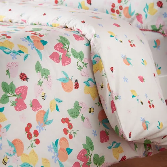 Catherine Lansfield Fruity Friends Quilt Cover and Pillowcase Set 4