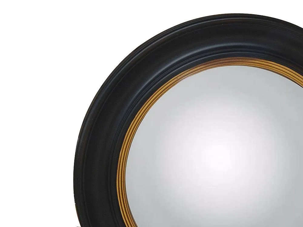 Vente-unique Witch Mirror In Paulownia Wood - D. 66 Cm - Black & Gold Brass 4