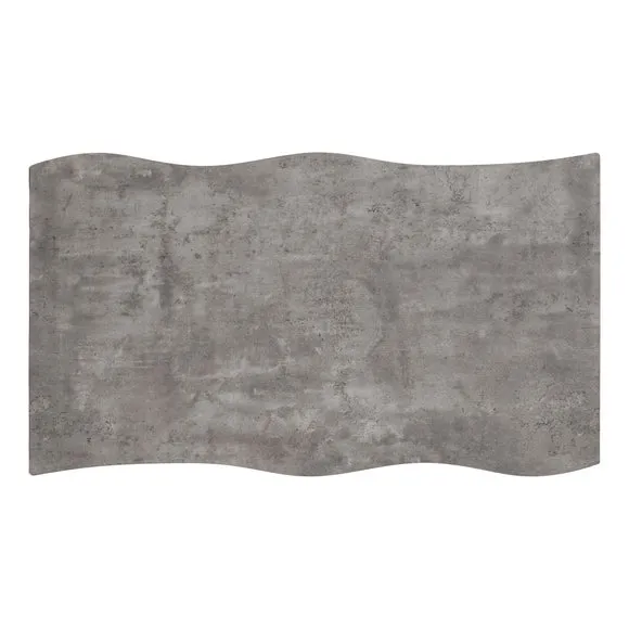 Quebec Wave 4 Seater Rectangular Dining Table, Grey Concrete Effect 5