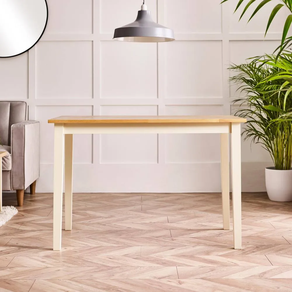 FurnitureboxUK Salcombe Small Rectangular Wooden Table & 2 Tenby Small Benches in Light Oak 4