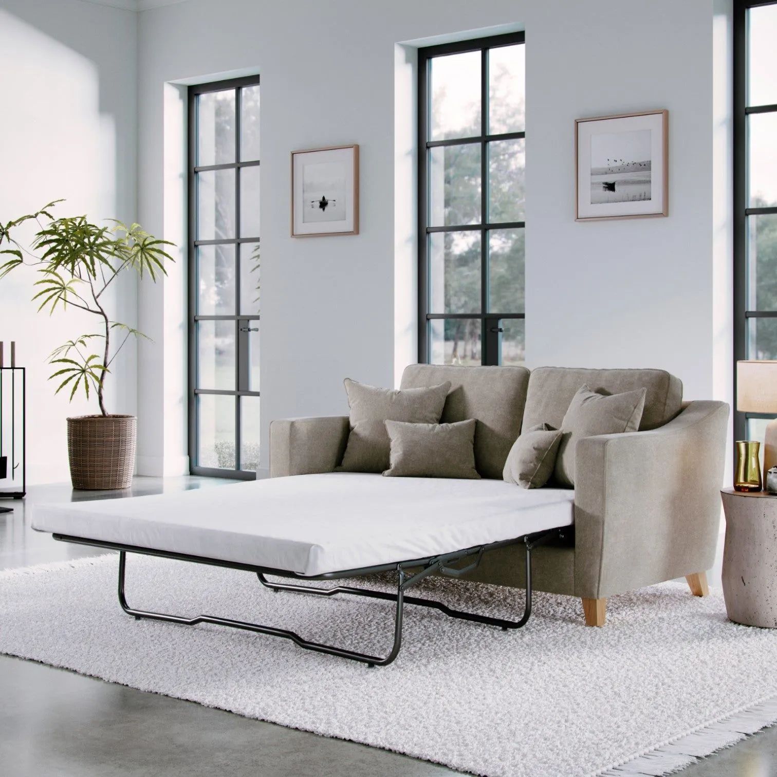 The Great Sofa Company Jackson Chenille Sofa Bed in Stone 2