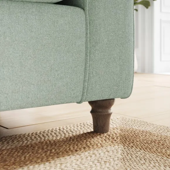 Flori Soft Chenille Corner Chaise Sofa 4