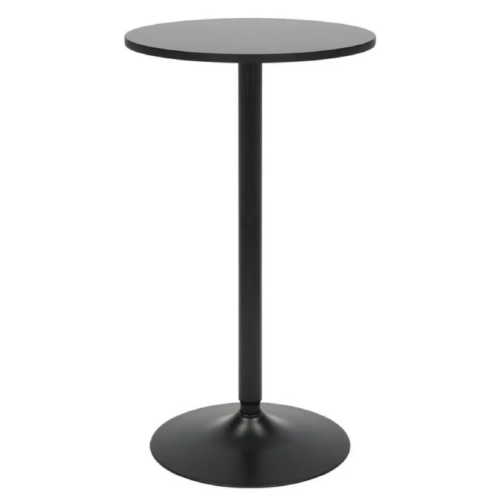 netfurniture Metropolitan Poseur Matt Black Table Round Black Wood