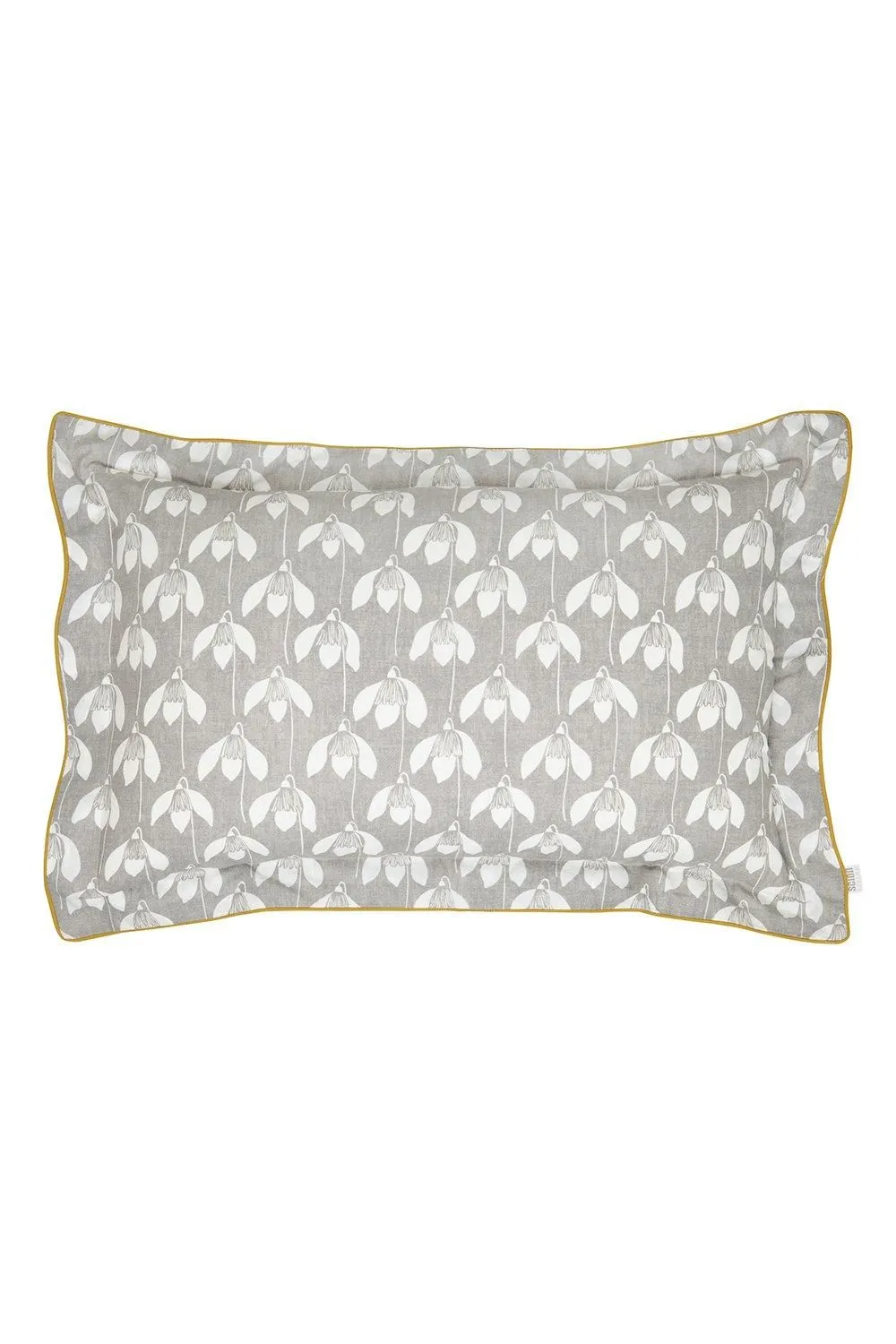 Scion 'Snow Drop Cotton' Oxford Pillowcase in Light Grey