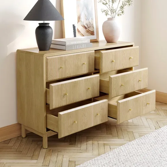Daphne 6 Drawer Chest, Oak Effect 2