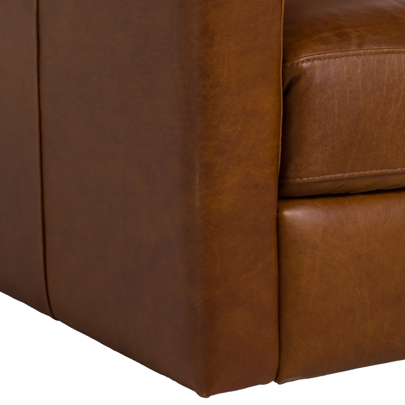 Albard Swivel Armchair, Brown Leather | Barker & Stonehouse 6