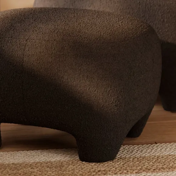 Rhetta Boucle Chair and Footstool 4