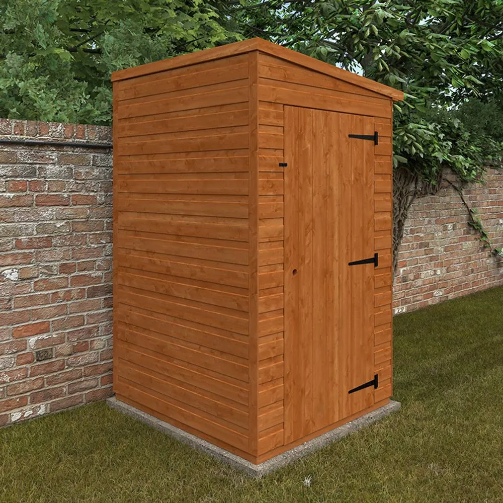 Buttercup Farm 4 x 4 Feet Flex Pent Windowless 12mm Flex - L123.8 x W115 x H203 cm in Burnt Orange 2