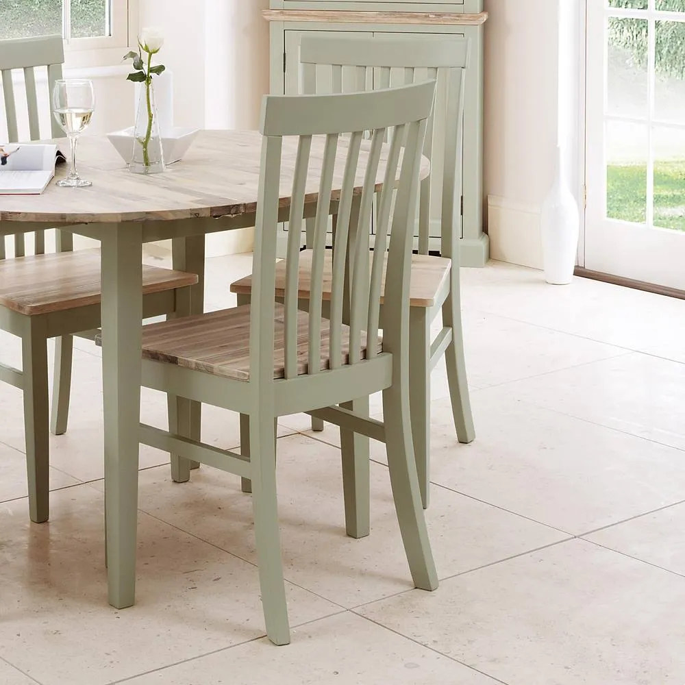 Statement Furniture Florence Highback Wooden Seat Chair in Light Green 2