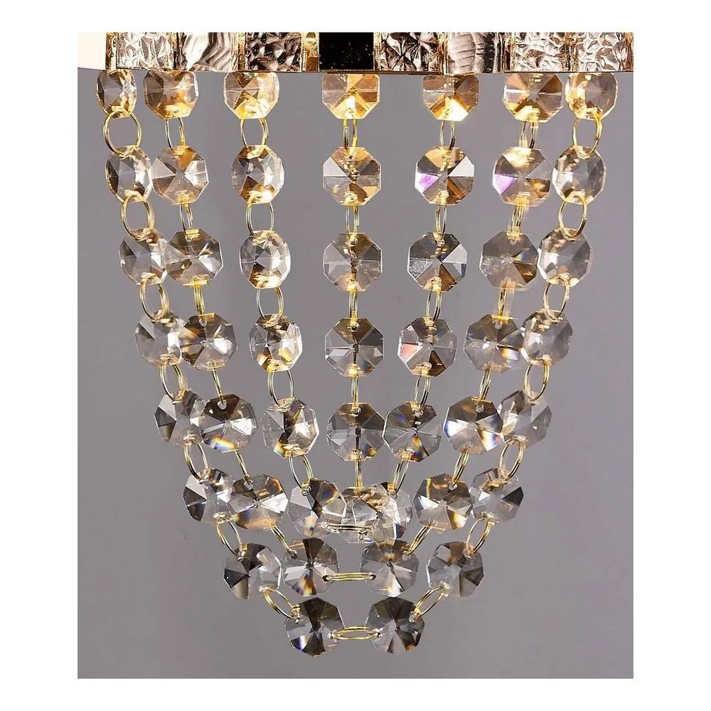 Netlighting Camden Wall Lamp 2 Light G9 Rose Gold Mosaic Glass Crystal 5