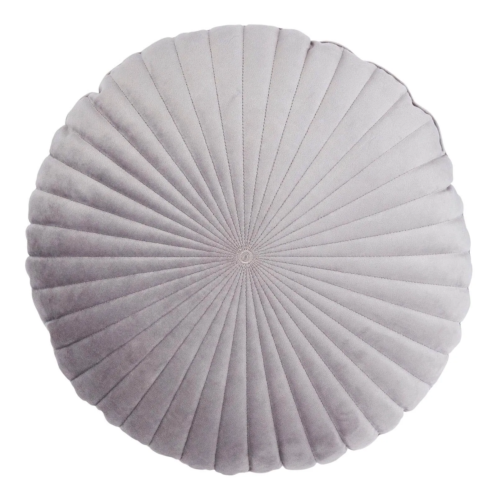 Round Velvet Cushion - Grey - 45cm