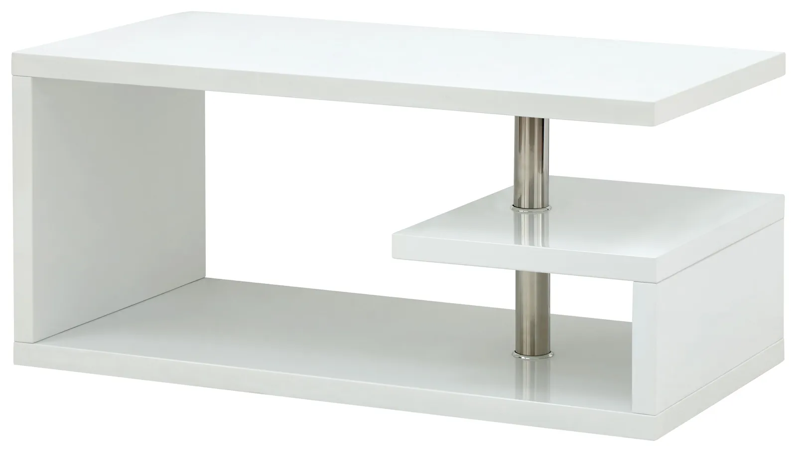 GFW Polar High Gloss LED Coffee Table in White 6