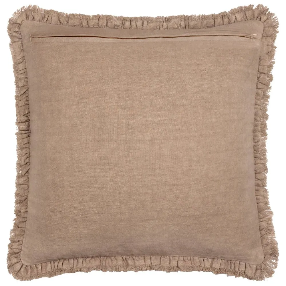 Yard Bertie 100% Cotton Velvet Cushion in Chocolate 3