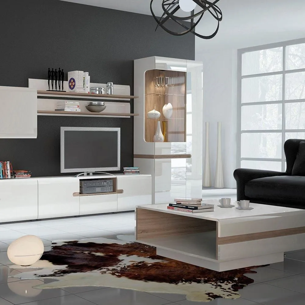 Furniture To Go Chelsea Living Small Designer Coffee Table in White 4