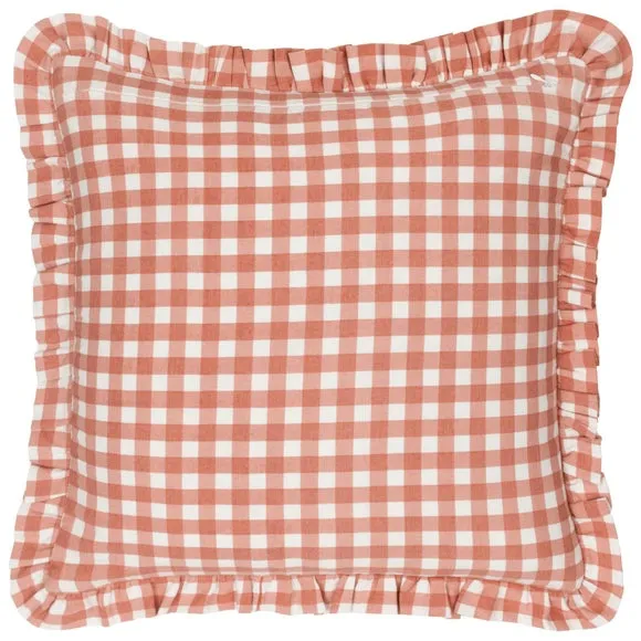 Furn. Maude Gingham Cotton Square Cushion 5