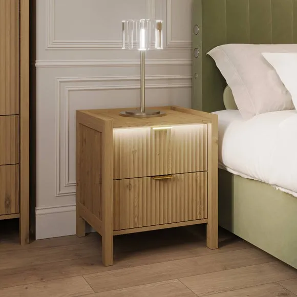 XR Living Dakota Bedside Table with App Controlled LED Lights