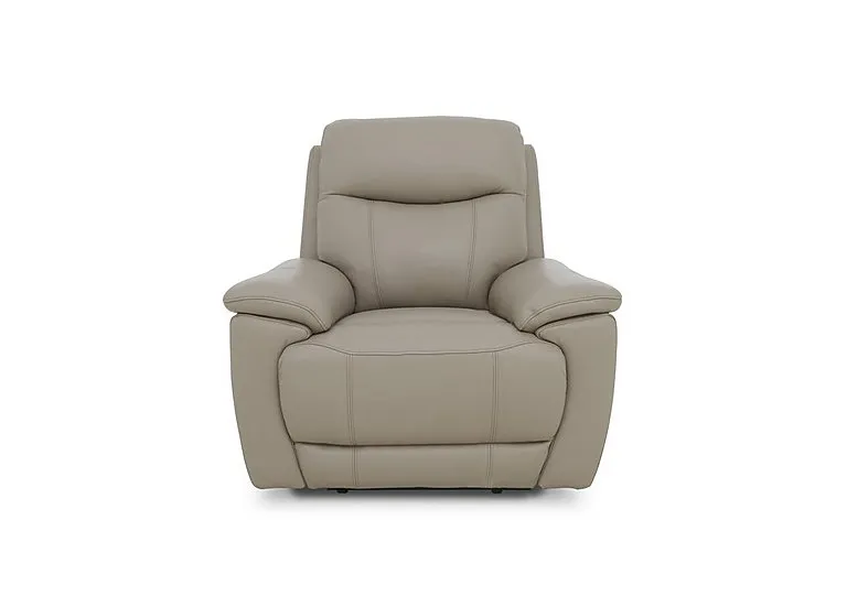 Sloane Leather Power Recliner Chair with Power Headrest - Oyster