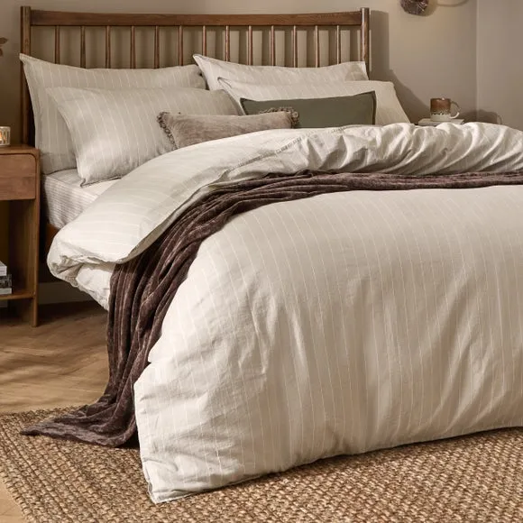Yard Linear 100% Cotton Duvet Cover & Pillowcase Set 4