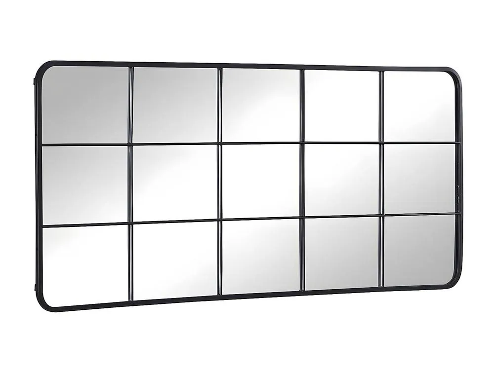 Vente-unique Industrial Metal Window Mirror - L60 X H140 Cm - Black - SCIARA 6