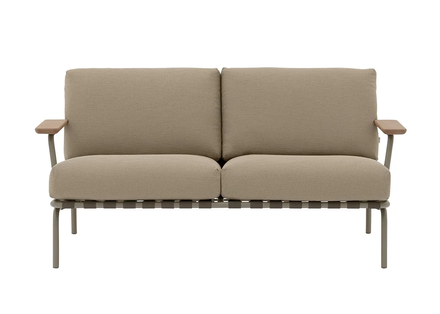Muuto Settle Outdoor 2 Seater Sofa in Ribbed Weave 5/Taupe 1
