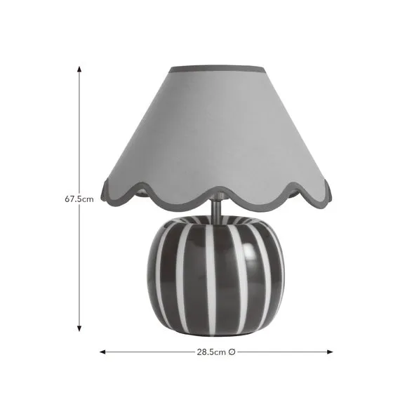 Matilda Striped Scallop Table Lamp 6