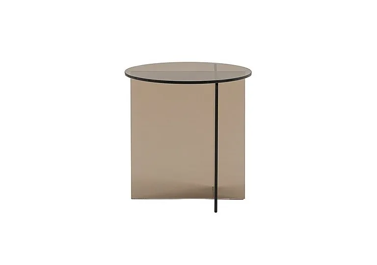 Arvelo Glass Side Table - Charcoal