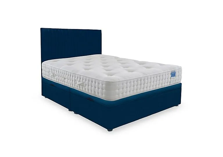 Ortho 2000 Manual Side Ottoman Divan Set - King Size - Plush Pacific