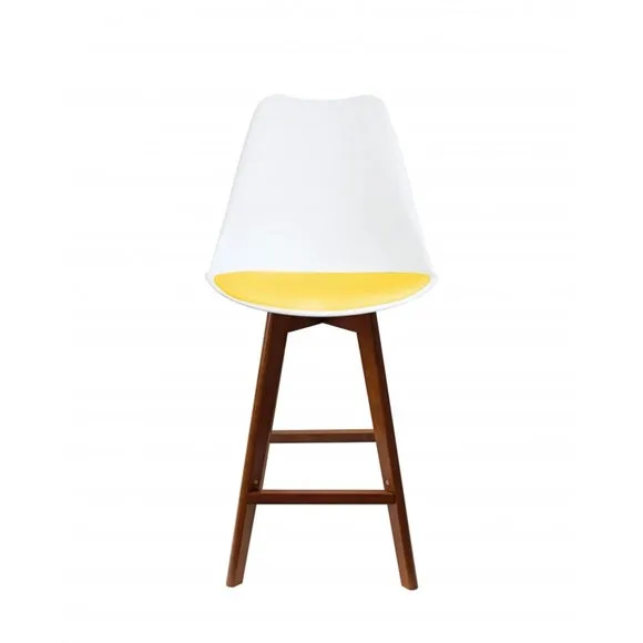 Fusion Living Soho White Plastic Bar Stool 3