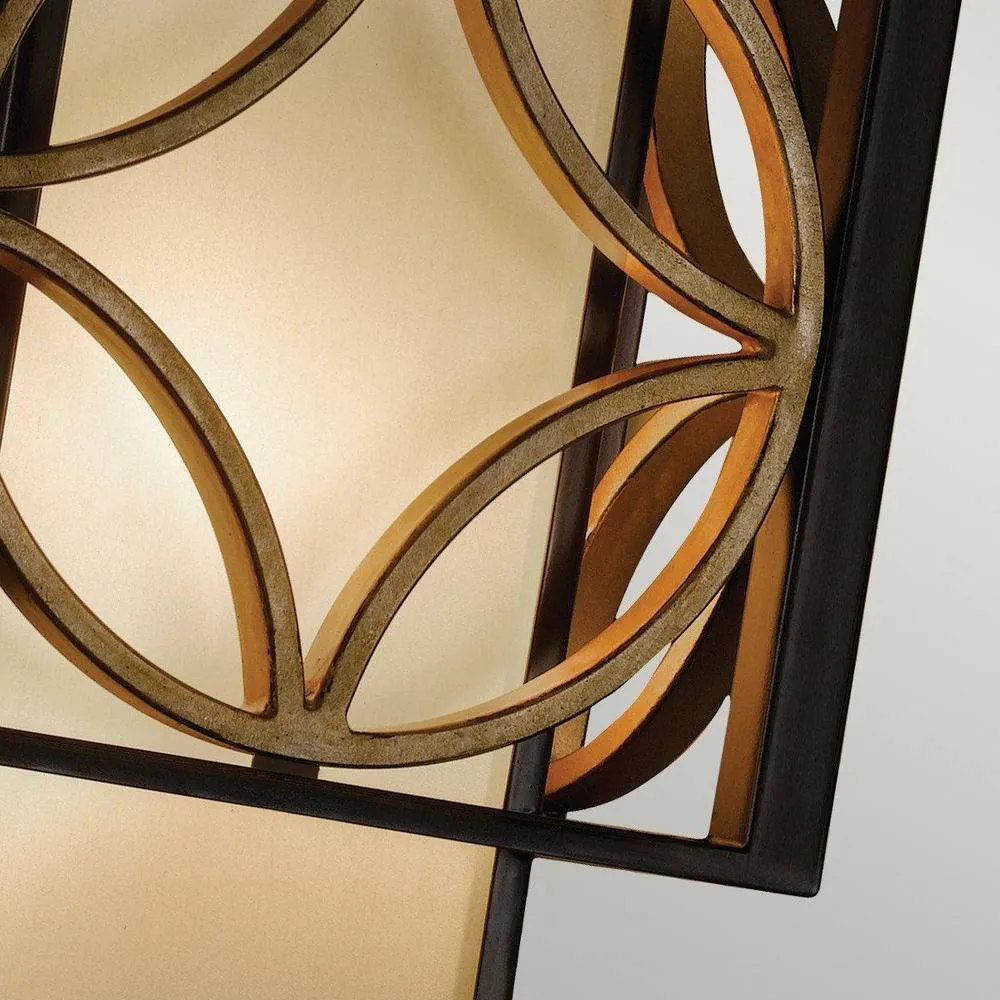 Netlighting Remy 1 Light Indoor Wall Light Gold Bronze in Brown 5