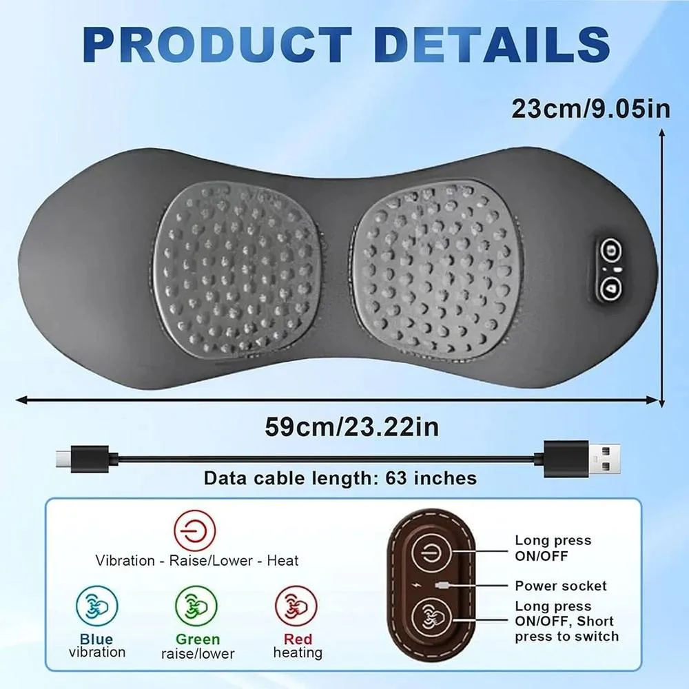 SPETLEK 3 In 1 Electric Lumbar Support Pillow Smooth in Grey