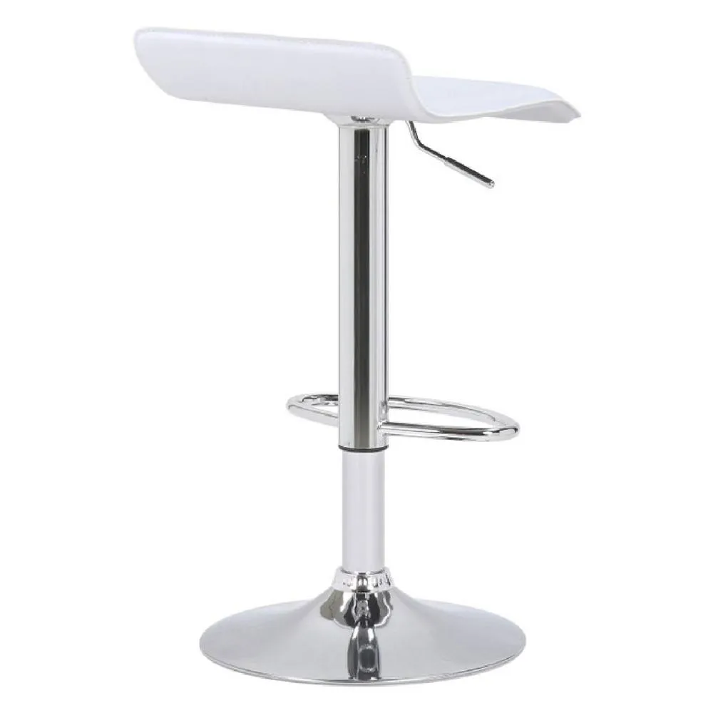 netfurniture Tempy breakfast bar stool white padded seat height adjustable 4