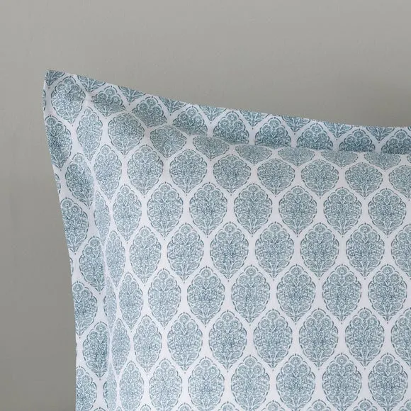 Tove Woodblock 100% Cotton Oxford Pillowcase 2