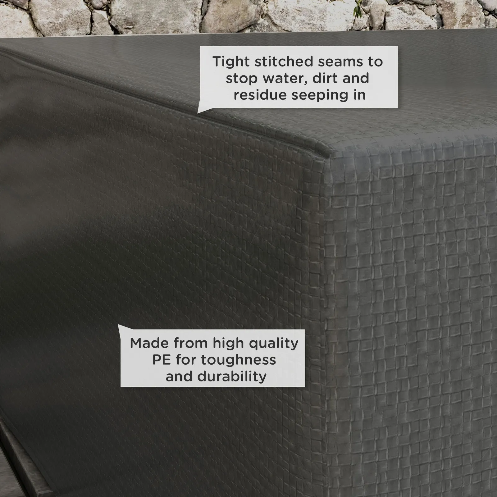 OUTSUNNY 235x190x90cm Large Patio Set Outdoor Garden Furniture Cover in Grey 5