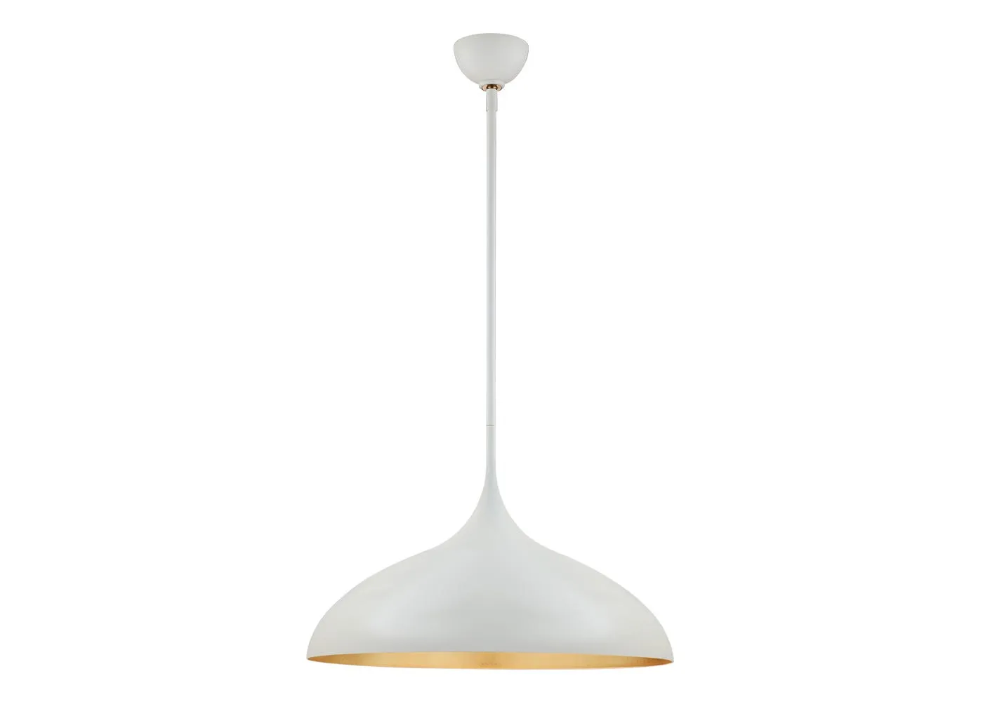 Visual Comfort Agnes Pendant Light Plaster White & Gild Interior Large